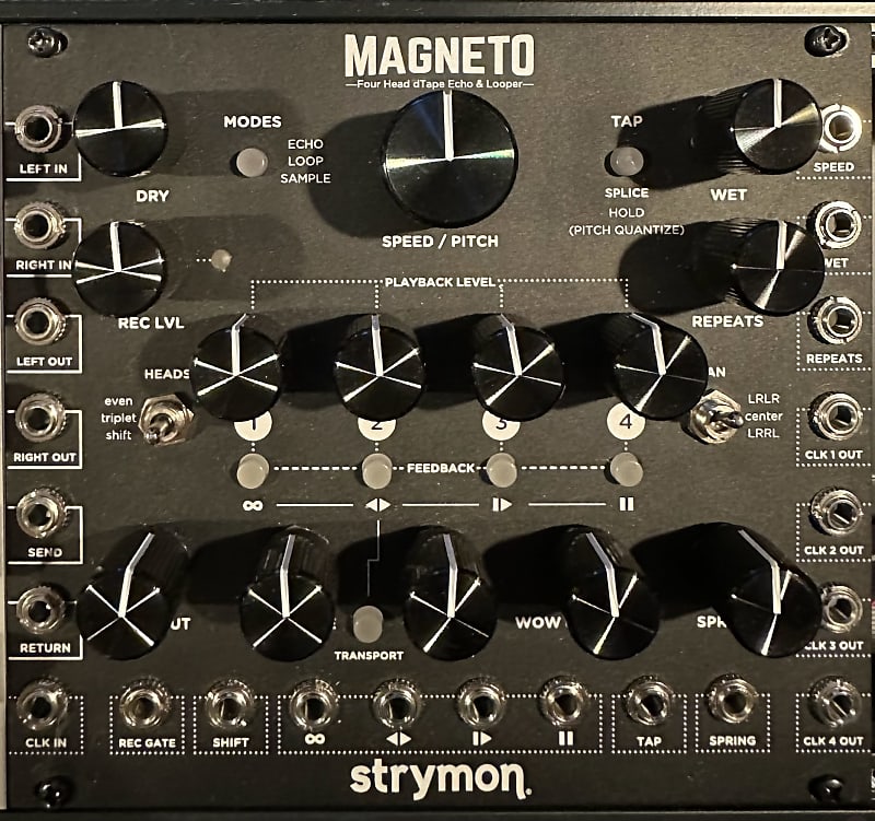 Strymon Magneto Four Head dTape Echo and Looper Eurorack Unit 2010s - Black