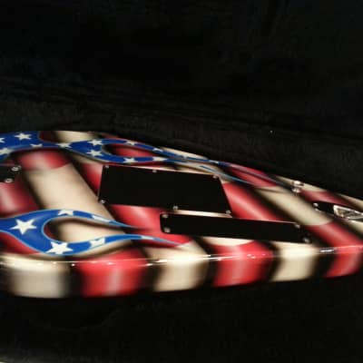 American Showster 'The Biker' NOS 1997 Flag Pattern NAMM show guitar image 11