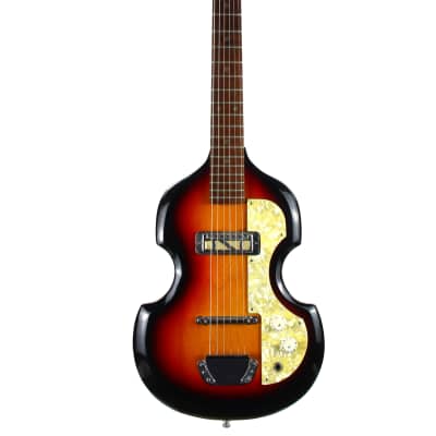 4.6 Pounds! 1960s Sekova Japan Beatles Violin Shaped 6-String Teisco Guitar - Gold Foil Pickup! GREAT PLAYER! image 6