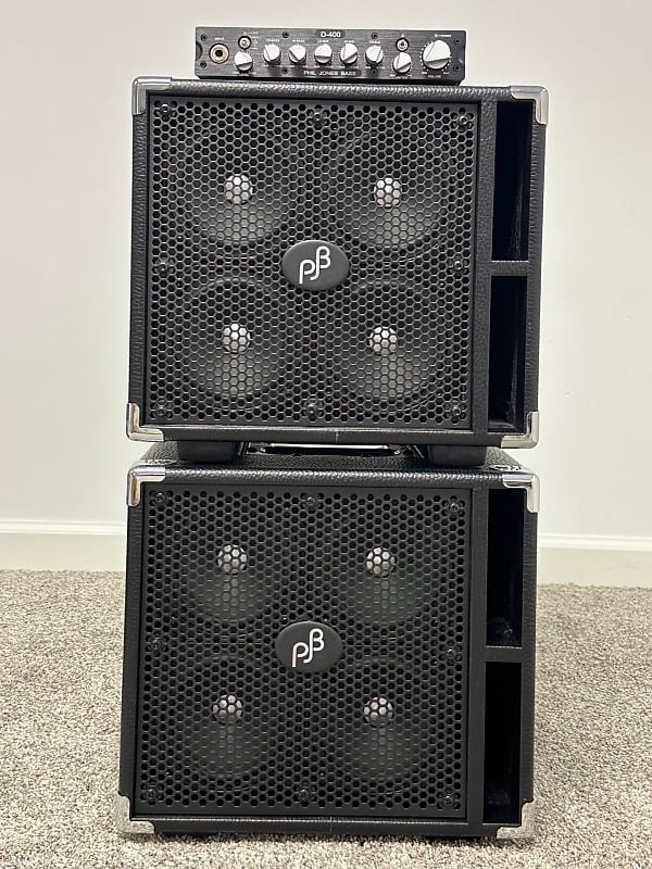 Phil Jones Bass PJB D400 Head + C4 Cabinets (2) Mini Stack