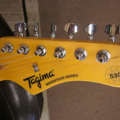 Tagima 530 guitar - Strat style - red sparkle finish image 6