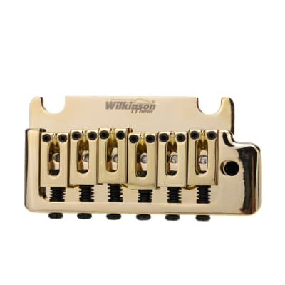 Wilkinson 52.5mm(2-1/16 inch) Full Block ST Guitar Tremolo Bridge 2-Point Fits MIM USA STRATS Gold image 1