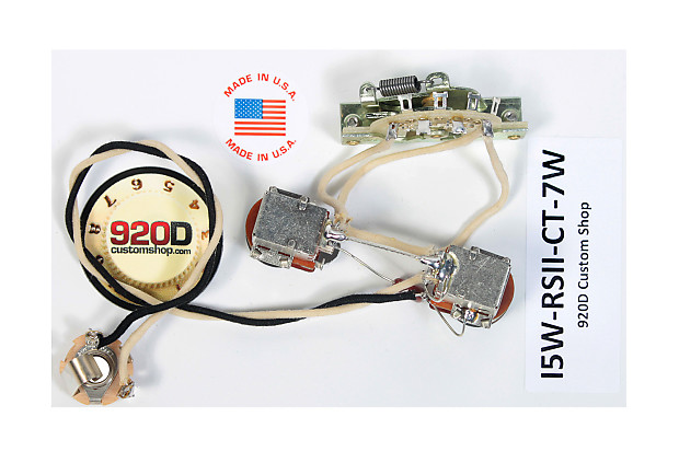 920D Custom Shop I5way-RSII-CT-7W CRL 5-Way/Bourns 250K Push Pull Ibanez RS II Wiring Harness image 1