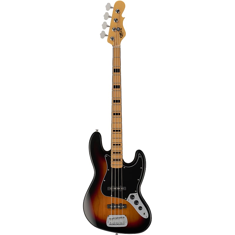 G&L Tribute Series JB 4-String Bass, Maple Neck and Fretboard, 3-Tone Sunburst image 1