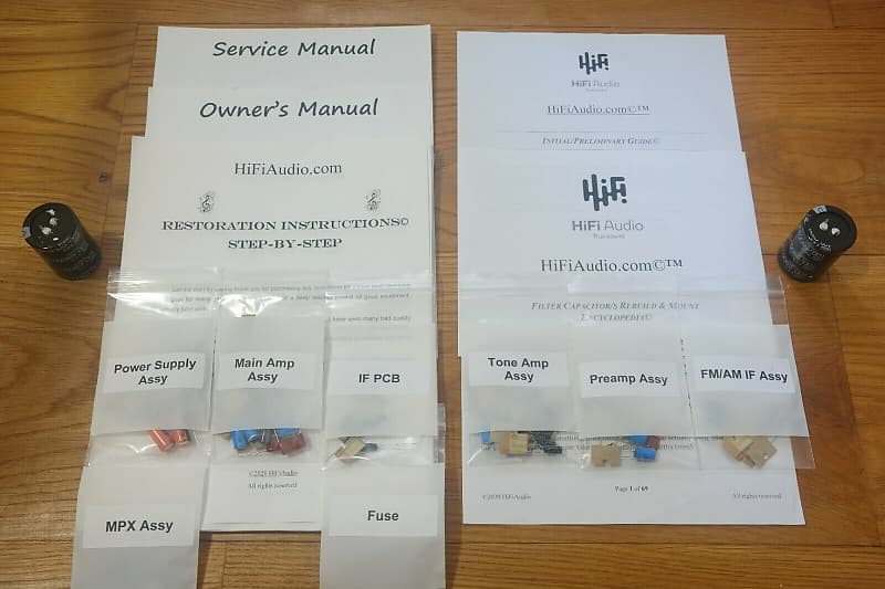 Kenwood KR-7400 restoration kit filter capacitor repair rebuild fix  			