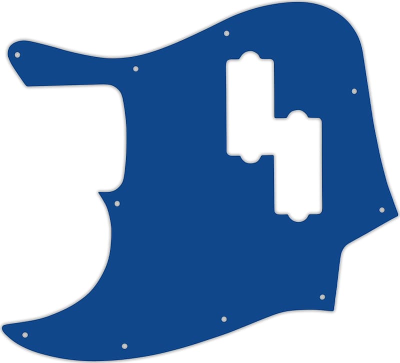 WD Custom Pickguard For Left Hand Fender Blacktop Jazz Bass #08 Blue/White/Blue image 1