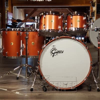 Gretsch USA Custom 5pc Drum Set Satin Copper image 1