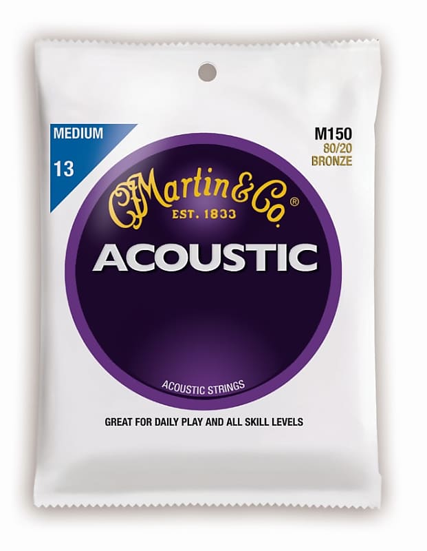 Martin M150 80/20 Bronze Martin Acoustic Strings Medium image 1