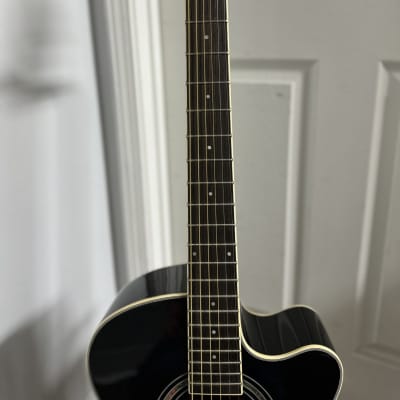 Washburn EA12B Mini Jumbo Acoustic-Electric Guitar - Black - Used image 3