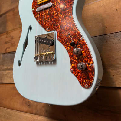 Fender American Pro II Thinline Telecaster - Daphne Blue w/ Hard Case image 3