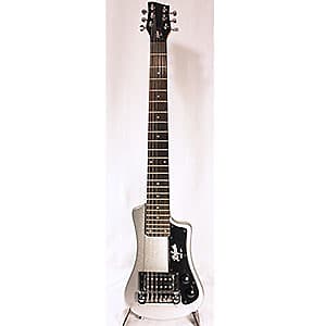 Hofner Shorty Guitar Limited Edition Travel Guitar - Silver