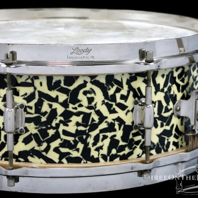 1930s Leedy Black Onyx Professional Model 'Separate Tension' Snare Drum :  5 x 14 image 9