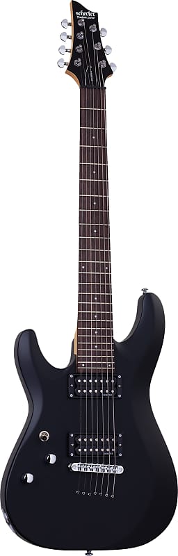 SCHECTER E-Gitarre, C-7 Deluxe, Satin Black, Linkshänder image 1