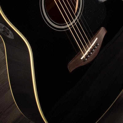 Yamaha FGC-TA TransAcoustic Electro Acoustic Cutaway, Black image 5