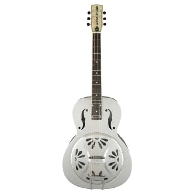 Gretsch G9221 Bobtail Steel Round-Neck and Body Resonator Guitar, Fishman Pickup (Weathered "Pump House Roof") image 1