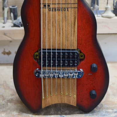 Cherry Red Burst - 8-String - Lap Steel Guitar - Satin Relic Finish - USA Made - C13th Tuning image 2