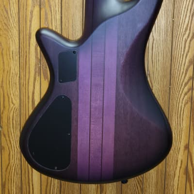 Schecter Stiletto Studio-5 Active 5-String Bass See-Thru Trans Purple Satin image 12