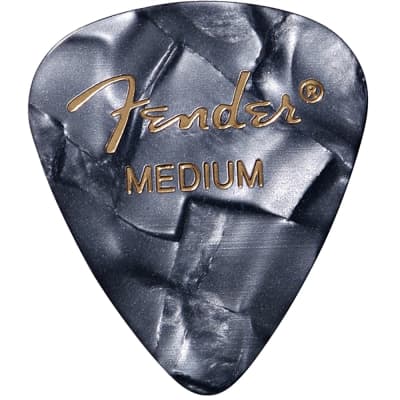 Fender 351 Premium Celluloid Electric Guitar Picks Black Moto Medium 12-Pack image 2