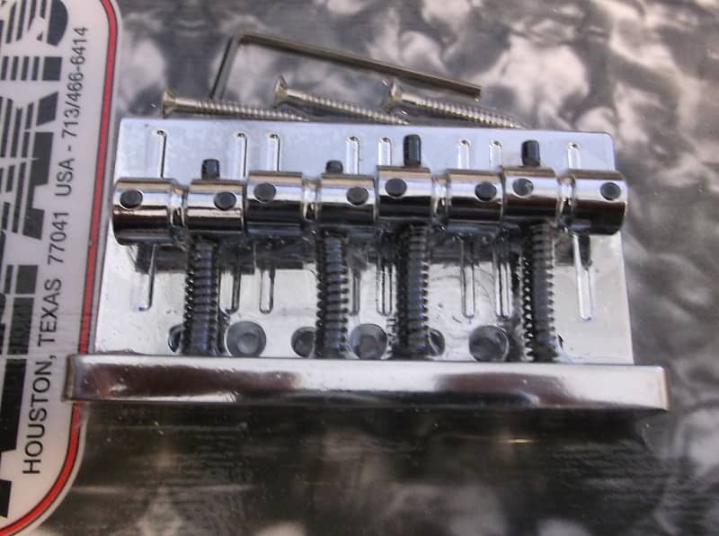 4String Bass Bridge, String Through Body, CHROME Reverb