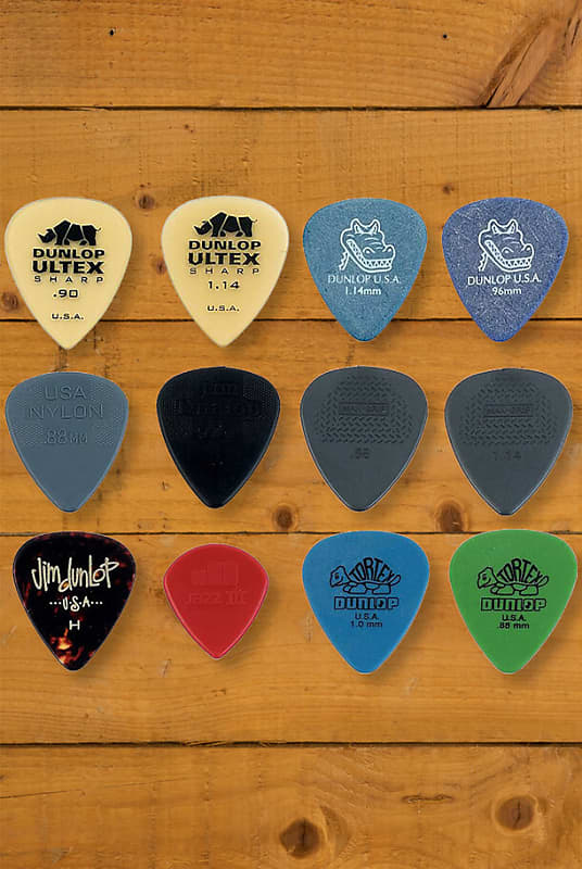 Dunlop PVP102 | Guitar Pick Variety Pack - Medium & Heavy Gauges - 12 Pack image 1