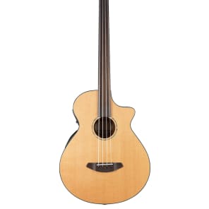 Breedlove Solo Bass FL Jumbo Cutaway Fretless Acoustic/Electric Bass Guitar Gloss Natural 2016