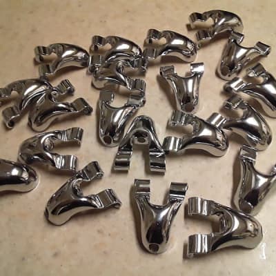 (New) Large 20 Pc Set of High Quality Chrome Drum Claws for Wood Hoops - *Sale Ends Soon* image 1