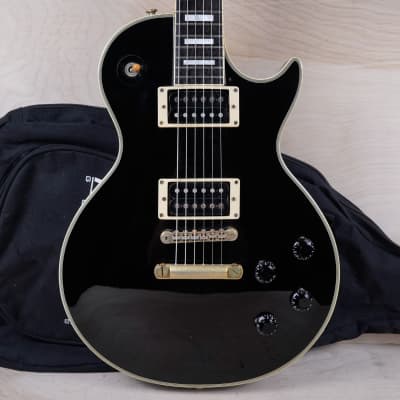 Burny Les Paul Custom Black RLC-60 Electric Guitar Lightning