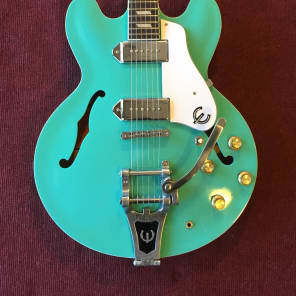 Epiphone Casino Limited Edition Turquoise with Bigsby image 2