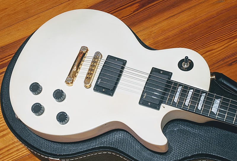 Gibson 2008 Les Paul Studio Alpine White Gold Ebony Fretboard Zakk