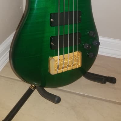 Spector Euro 5 NS-5CR FM 1999-2000 Green Bass Neck-Thru EMG Made in Czech for Repair or Pieces image 5