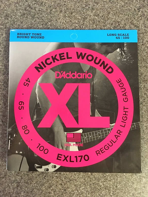 D'Addario Light, 45-100, Long Scale Electric Bass Strings EXL170 image 1