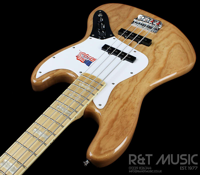 SX SJB75 Bass Guitar in Swamp Ash Natural | Reverb