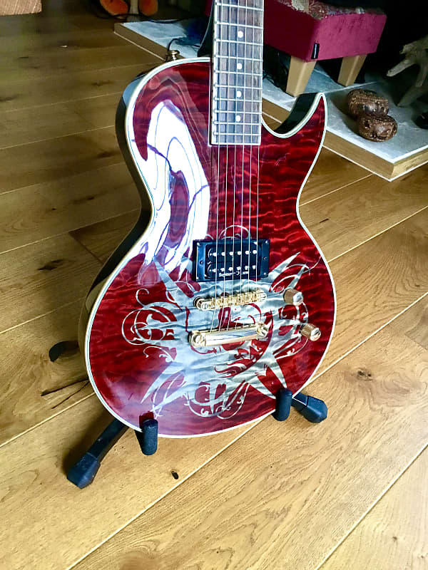 Spear SHL1Q Evil Monkey Electric Guitar. Quilted Maple