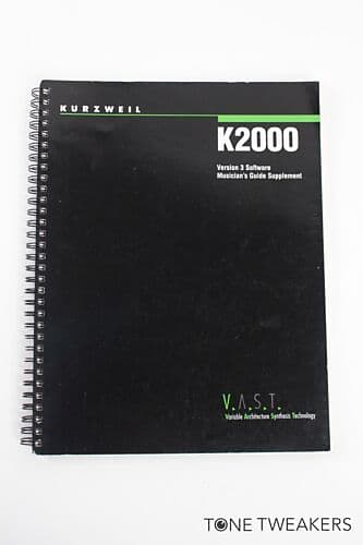 Kurzweil K2000 Version 3 Software Musicians Guide Supplement VINTAGE GEAR DEALER image 1