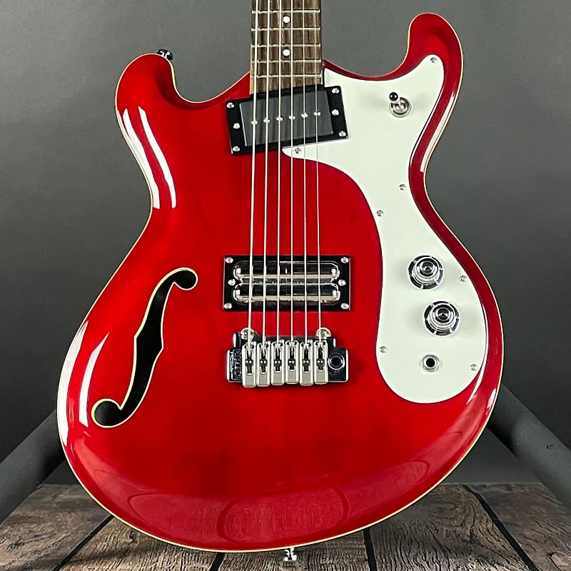 Danelectro 66BT Baritone Guitar- Transparent Red | Reverb