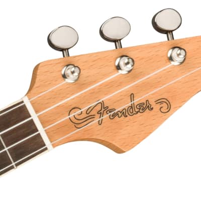 Fender Stratocaster Ukulele Olympic Black image 4