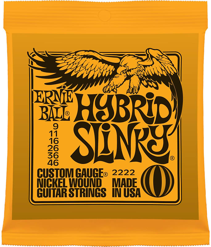 Ernie Ball Hybrid Slinky Nickel Wound Electric Guitar Strings - 9-46 Gauge image 1
