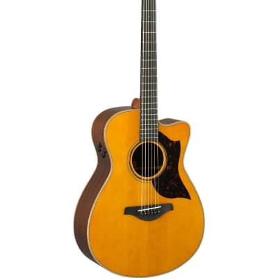 Pre Owned Yamaha AC3R ARE Concert Cutaway Acoustic-Electric - Vintage Natural image 2