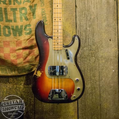Fender 1958 Precision P Bass 3-Tone Sunburst All Original image 2