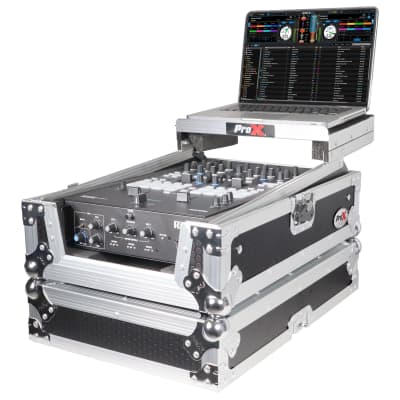 ProX Direct XS-RANE72LT | 11" DJ Mixer Road Case W/Laptop Shelf for Rane Seventy-Two 72 and Rane Seventy image 1