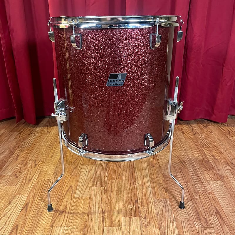 Ludwig BackBeat 16x16 Floor Tom Single Wine Red Sparkle | Reverb