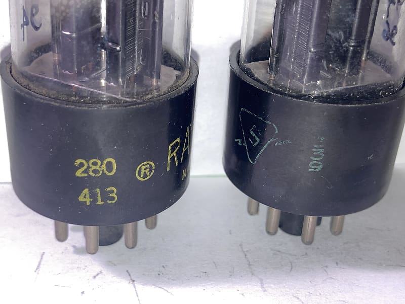 その他 1953 SYLVANIA 12SN7GT BAD BOY 1950's Sylvania 12SN7GT Bad Boy Tubes, Matched Pair, NOS