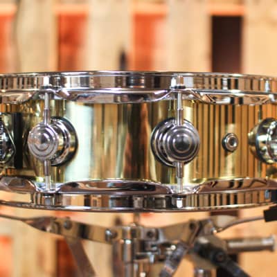 DW 4x14 Collector's Polished Bell Brass Snare Drum - DRVN0414SPC image 2