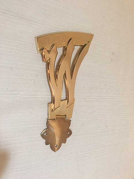 Washburn Gold arch top tailpiece famus W design | Reverb