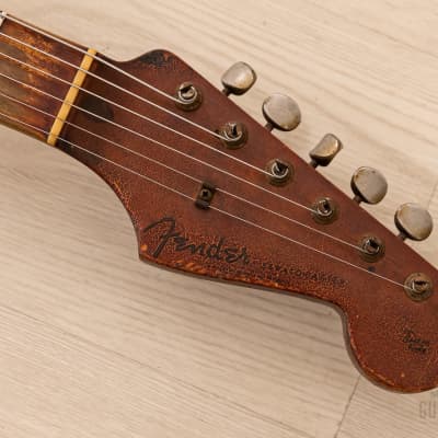 1959 Fender Stratocaster Vintage Guitar Pre-CBS, Matador Red Lacquer (Riggio) w/ Tweed Case image 4