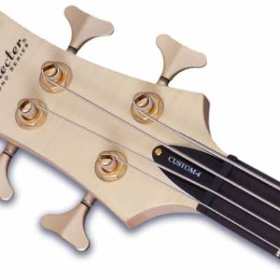 Schecter Stiletto Custom-4 Left-Handed 4-String Electric Bass Natural Satin image 5