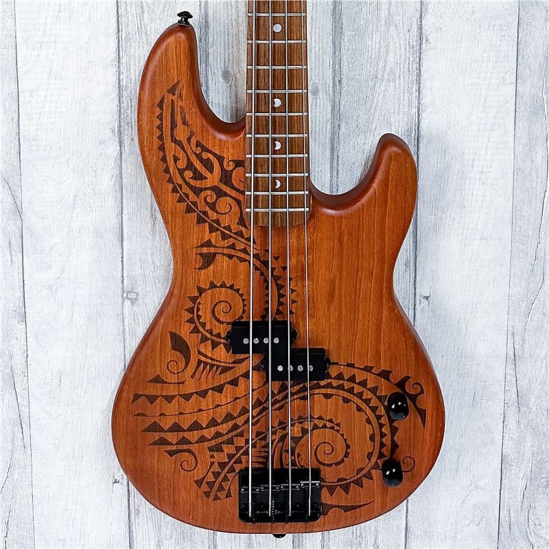 Luna Guitars longscale Tattoo Bass, SecondHand Reverb UK
