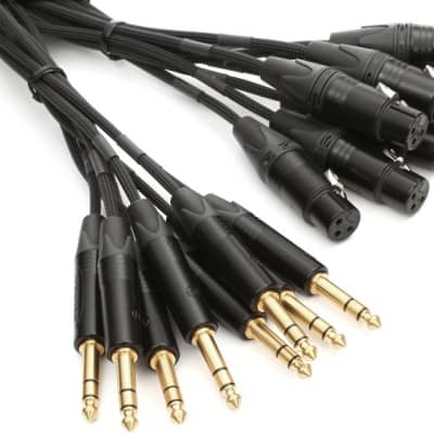 Mogami Gold 8 TRS-XLRF 8-channel 1/4 inch TRS Male to XLR Female Snake - 10 foot image 1
