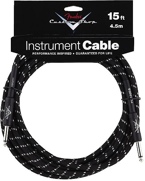 Fender Custom Shop Performance Series Cable, 15', Black 2016 image 1