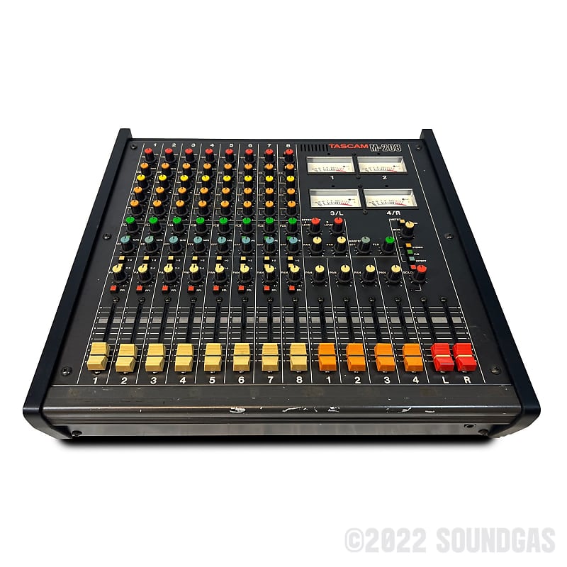 TASCAM M-208 アナログミキサー タスカム ビンテージ Tascam M-208 8 Channel 80's Vintage Analog Mixer - YouTube